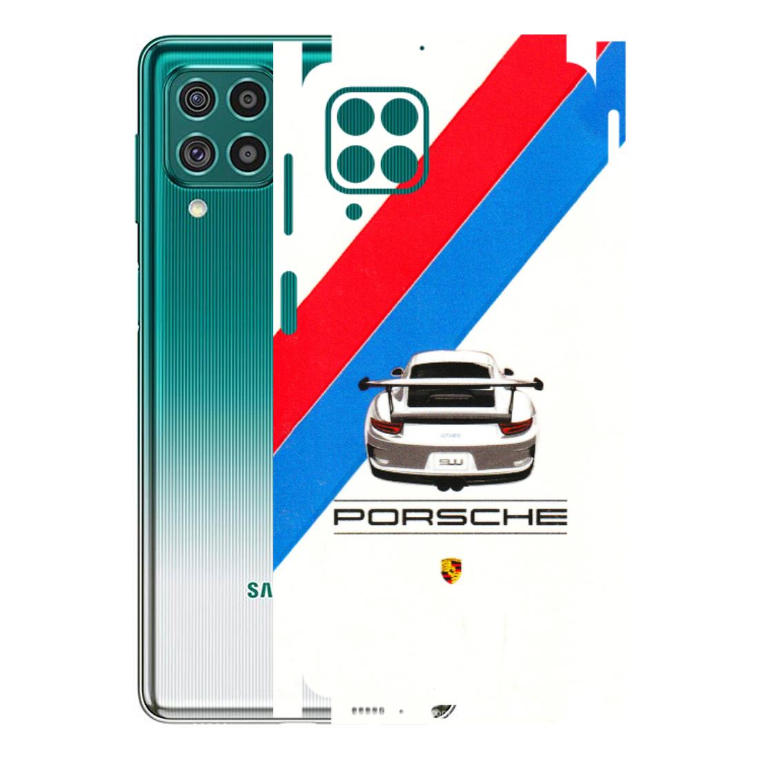 Samsung M/F/Note/Flip and C Phone Skins (All Models) - Porche Car Sober Logo - 3D Embossed Finish (L-248) Samsung Galaxy F62