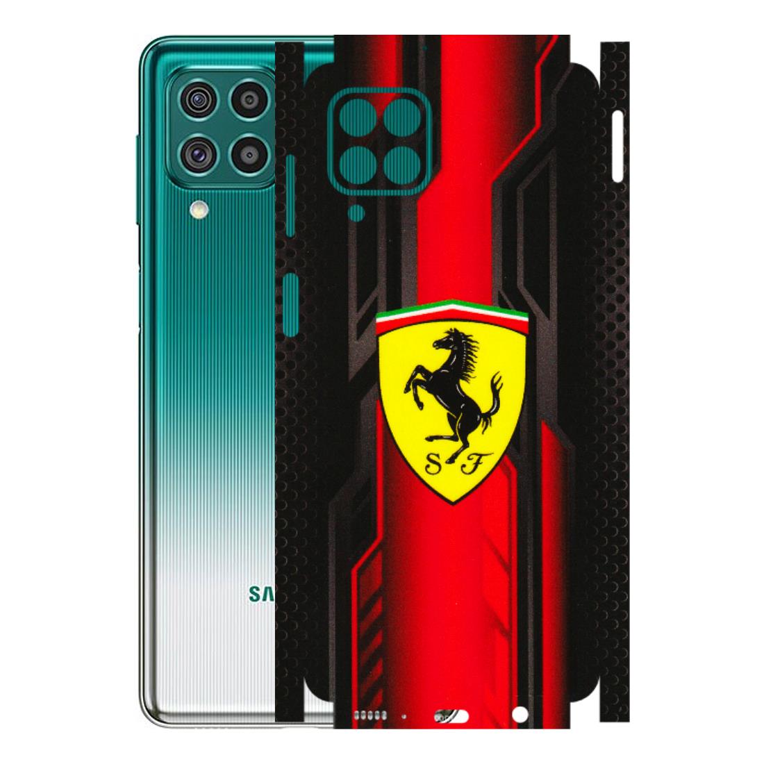 Samsung M/F/Note/Flip and C Phone Skins (All Models) - Black Ferrari Logo - 3D Embossed Finish (L-253) Samsung Galaxy F62