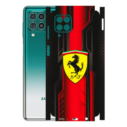 Samsung M/F/Note/Flip and C Phone Skins (All Models) - Black Ferrari Logo - 3D Embossed Finish (L-253) Samsung Galaxy F62
