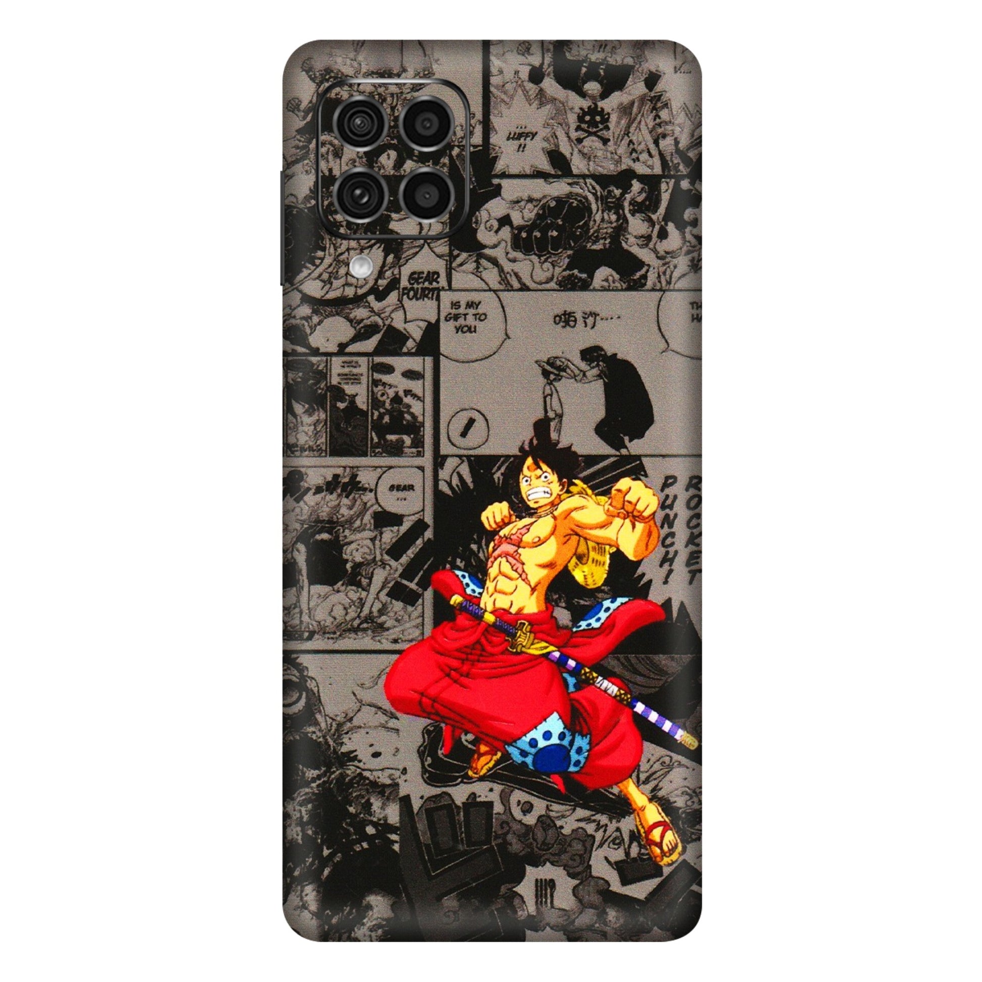 Samsung M/F/Note/Flip and C Phone Skins (All Models) - One Piece Rocket Punch Manga - 3D Embossed Finish (L-25) Samsung Galaxy F62