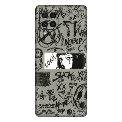 Samsung M/F/Note/Flip and C Phone Skins (All Models) - Never Have Love Anime - 3D Embossed Finish (L-260) Samsung Galaxy F62