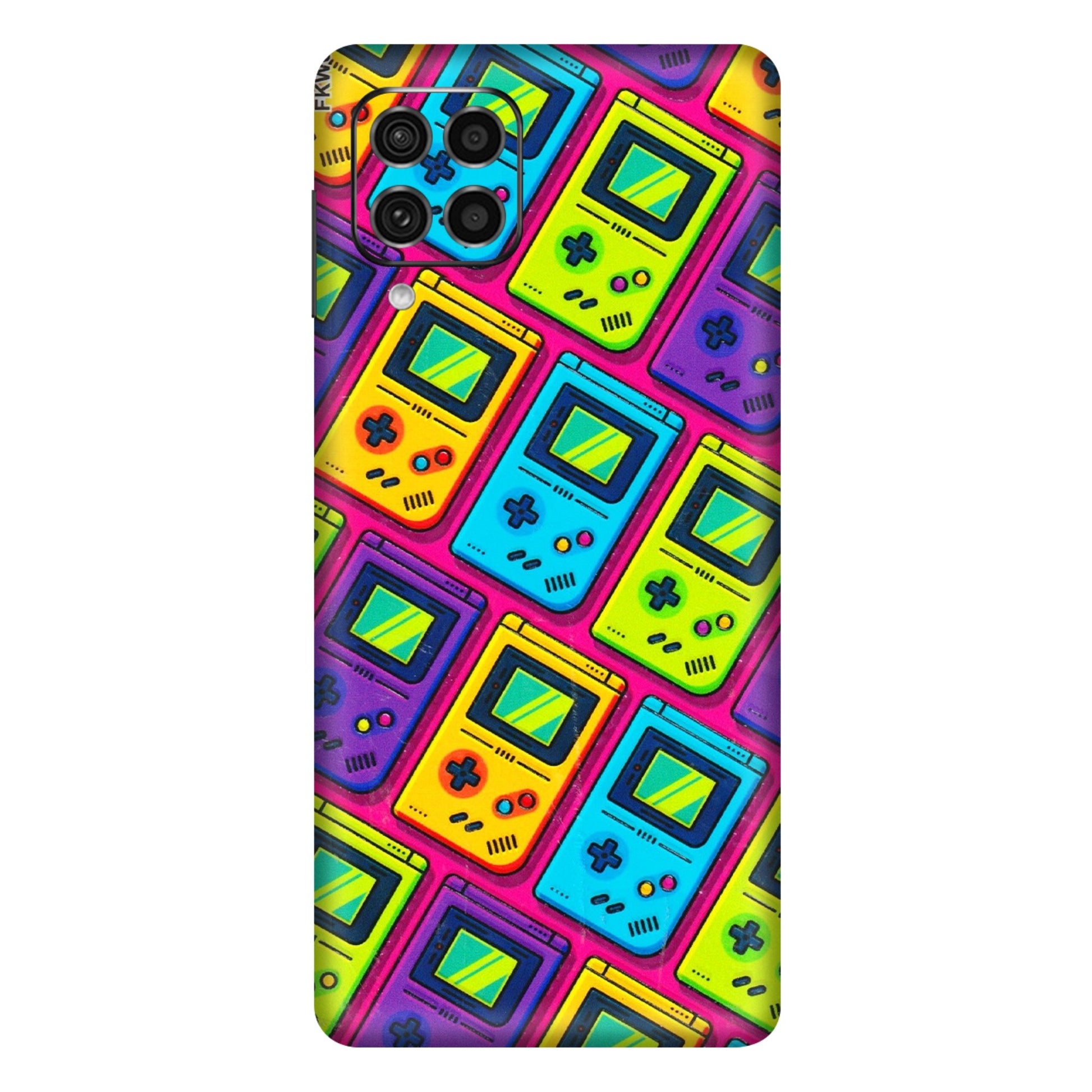 Samsung M/F/Note/Flip and C Phone Skins (All Models) - Gameboy Colourful - 3D Embossed Finish (L-266) Samsung Galaxy F62