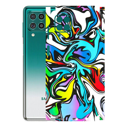 Samsung M/F/Note/Flip and C Phone Skins (All Models) - Abstract Colour Paints - 3D Embossed Finish (L-271) Samsung Galaxy F62