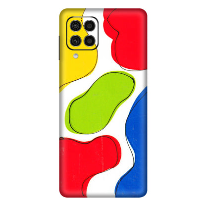 Samsung M/F/Note/Flip and C Phone Skins (All Models) - RGB Colour Paint - 3D Embossed Finish (L-284) Samsung Galaxy F62