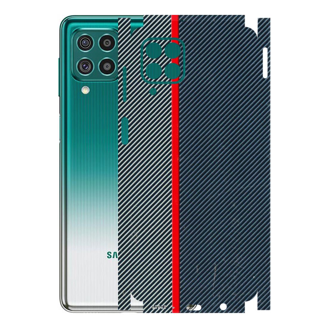 Samsung M/F/Note/Flip and C Phone Skins (All Models) - Blue Sober Lines - 3D Embossed Finish (L-305) Samsung Galaxy F62