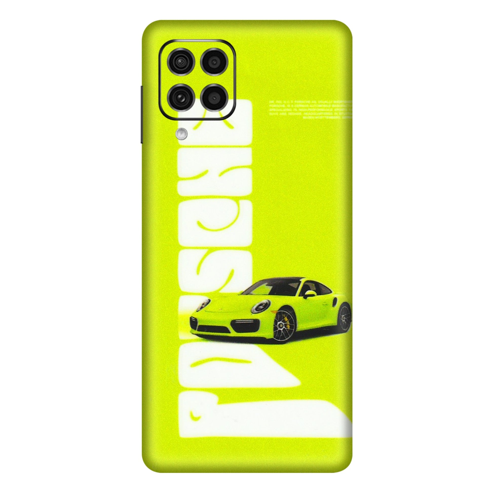 Samsung M/F/Note/Flip and C Phone Skins (All Models) - Lime Green Porche - 3D Embossed Finish (L-30) Samsung Galaxy F62