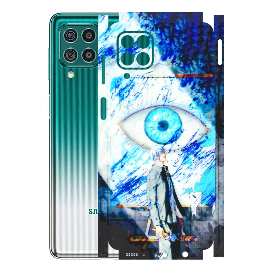Samsung M/F/Note/Flip and C Phone Skins (All Models) - Anime Sea Blue Eye - 3D Embossed Finish (L-318) Samsung Galaxy F62