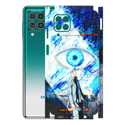 Samsung M/F/Note/Flip and C Phone Skins (All Models) - Anime Sea Blue Eye - 3D Embossed Finish (L-318) Samsung Galaxy F62