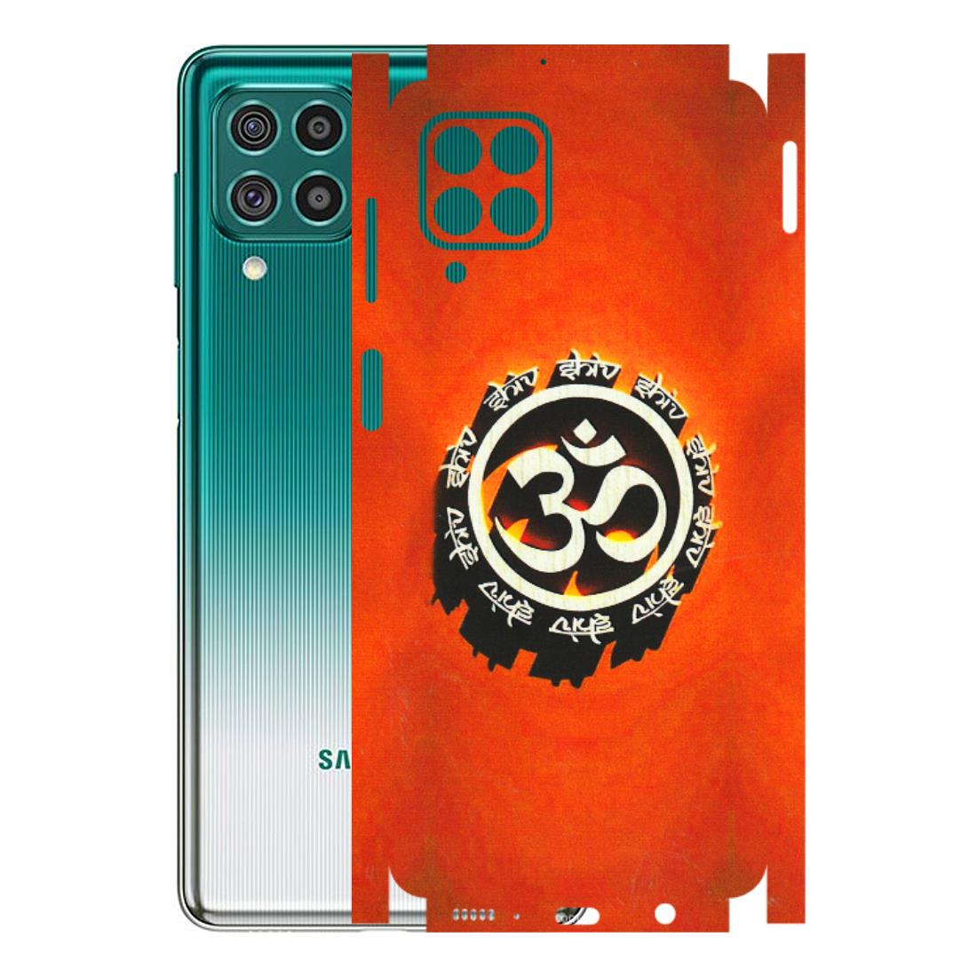 Samsung M/F/Note/Flip and C Phone Skins (All Models) - Aum Shiv Orange - 3D Embossed Finish (L-32) Samsung Galaxy F62