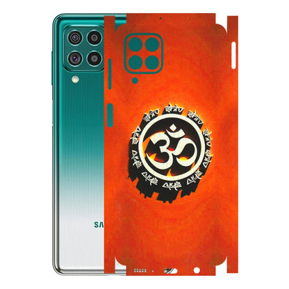 Samsung M/F/Note/Flip and C Phone Skins (All Models) - Aum Shiv Orange - 3D Embossed Finish (L-32) Samsung Galaxy F62