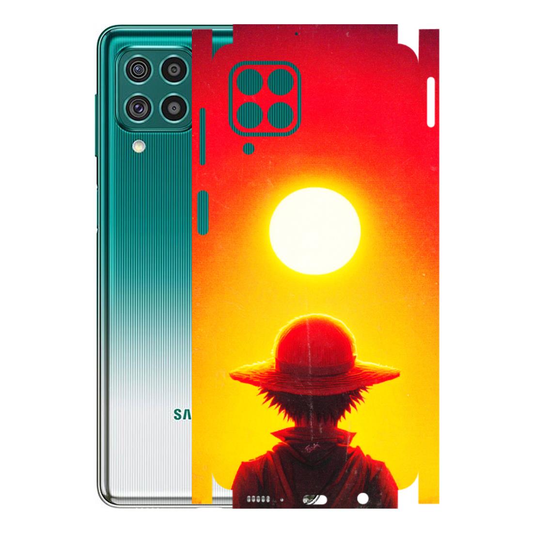 Samsung M/F/Note/Flip and C Phone Skins (All Models) - Cool Sunset With Monkey D.Luffy Anime - 3D Embossed Finish (L-329) Samsung Galaxy F62