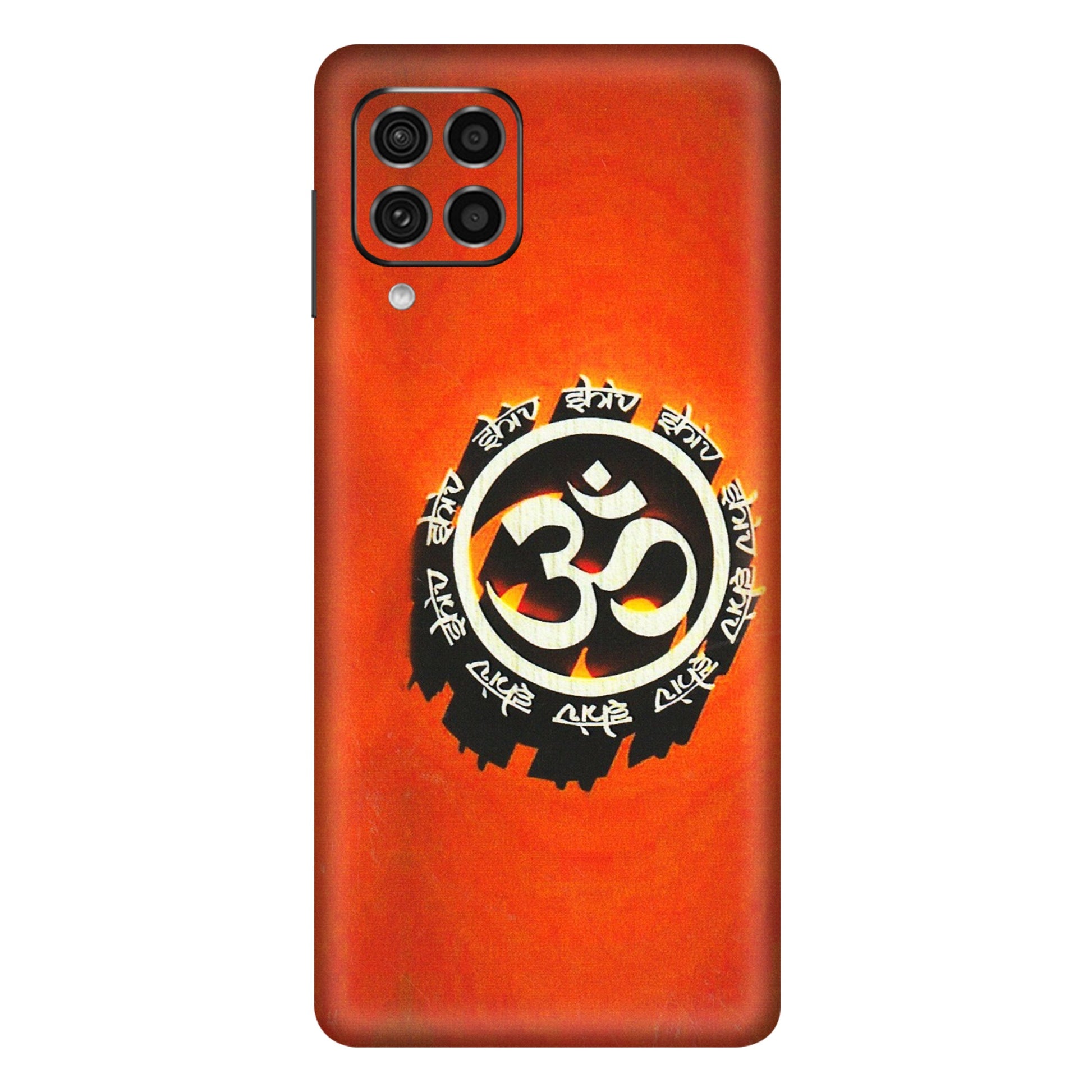 Samsung M/F/Note/Flip and C Phone Skins (All Models) - Aum Shiv Orange - 3D Embossed Finish (L-32) Samsung Galaxy F62