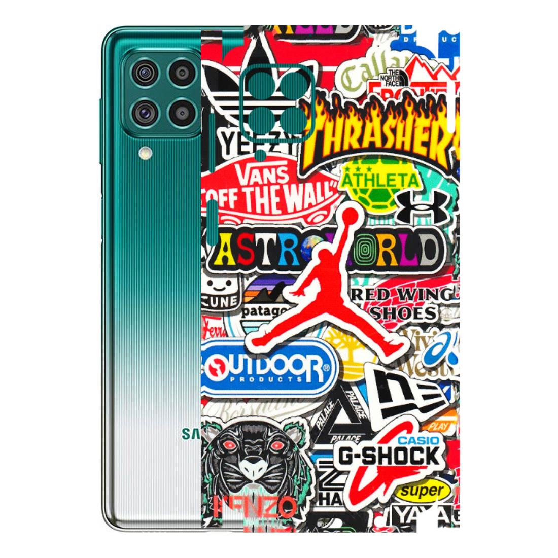 Samsung M/F/Note/Flip and C Phone Skins (All Models) - Multi Brands Sticker Graffiti - 3D Embossed Finish (L-37) Samsung Galaxy F62
