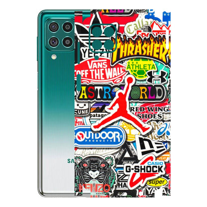 Samsung M/F/Note/Flip and C Phone Skins (All Models) - Multi Brands Sticker Graffiti - 3D Embossed Finish (L-37) Samsung Galaxy F62