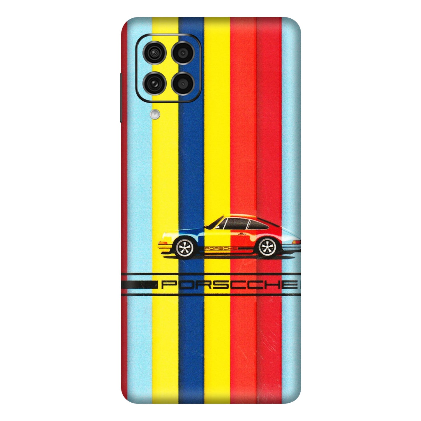Samsung M/F/Note/Flip and C Phone Skins (All Models) - Multicolour Porche - 3D Embossed Finish (L-39) Samsung Galaxy F62