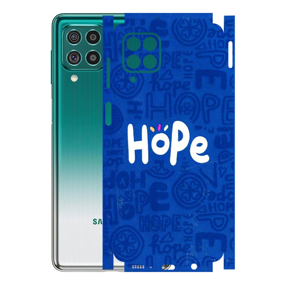 Samsung M/F/Note/Flip and C Phone Skins (All Models) - Hope Doodles Blue - 3D Embossed Finish (L-43) Samsung Galaxy F62