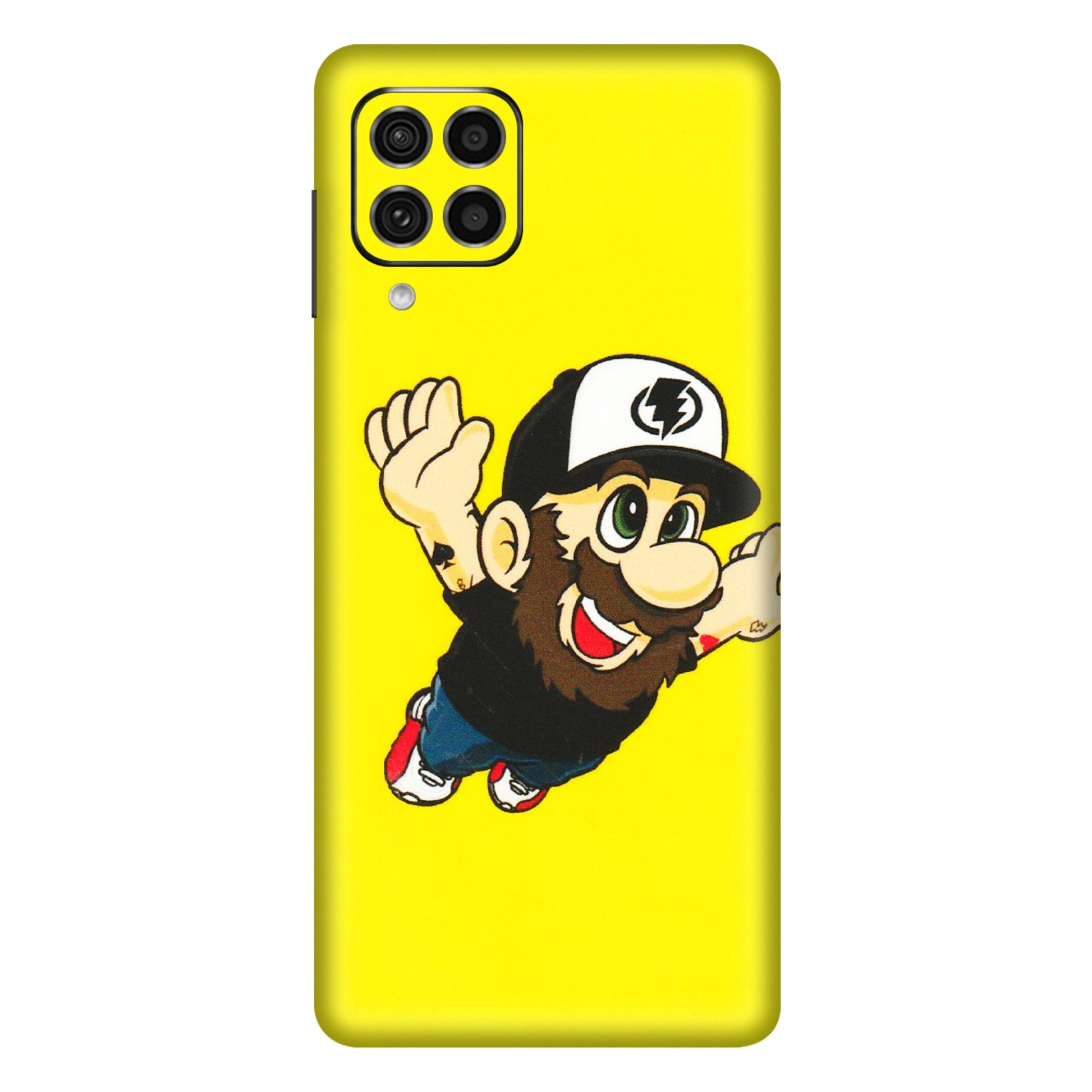 Samsung M/F/Note/Flip and C Phone Skins (All Models) - Flying Beardo - 3D Embossed Finish (L-60) Samsung Galaxy F62