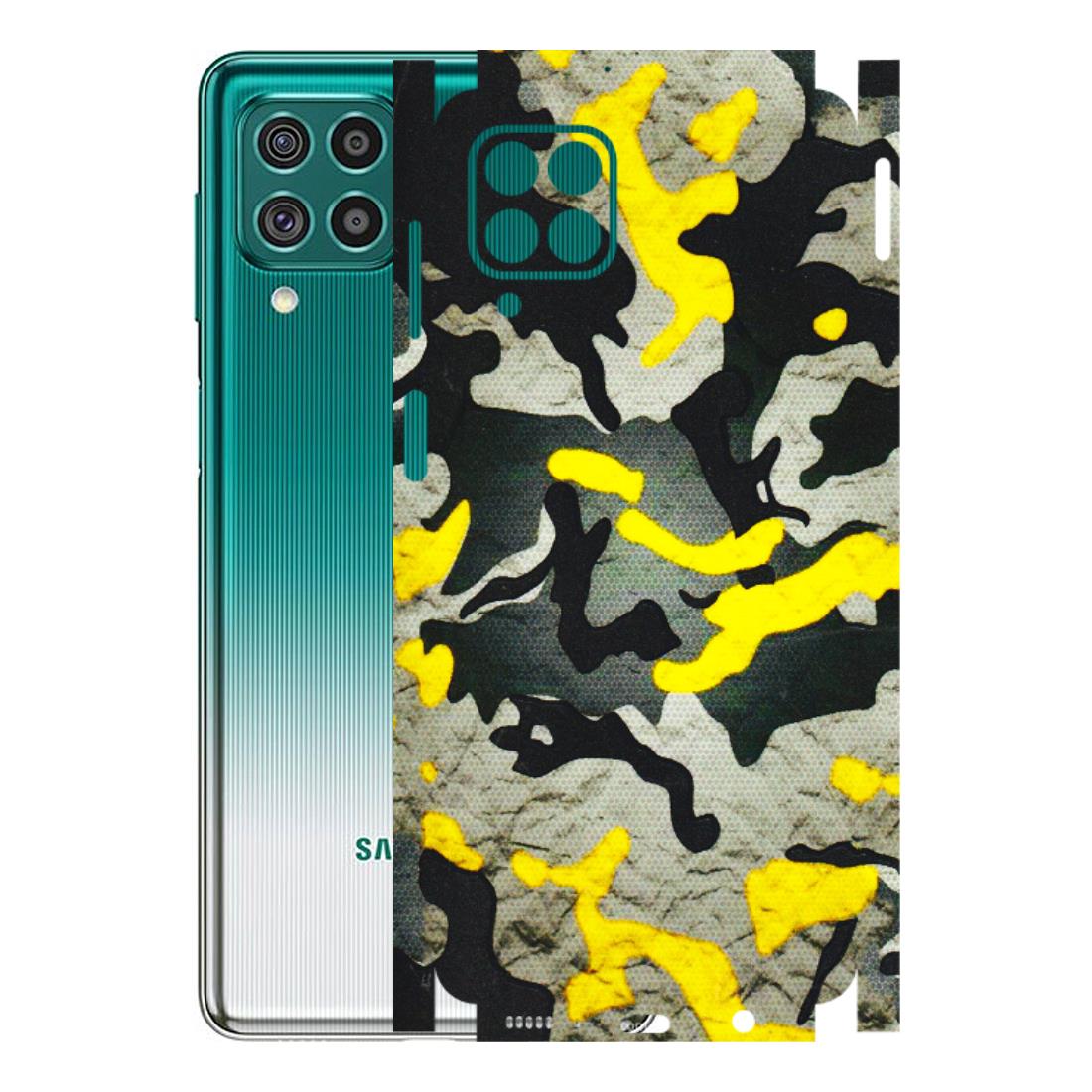 Samsung M/F/Note/Flip and C Phone Skins (All Models) - Yellow Camouflage - 3D Embossed Finish (L-61) Samsung Galaxy F62