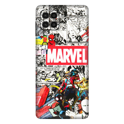 Samsung M/F/Note/Flip and C Phone Skins (All Models) - Marvel Colorful Comic - 3D Embossed Finish (L-64) Samsung Galaxy F62