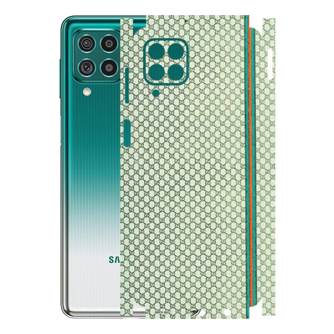 Samsung M/F/Note/Flip and C Phone Skins (All Models) - Gucci Fabric Pattern - 3D Embossed Finish (L-73) Samsung Galaxy F62
