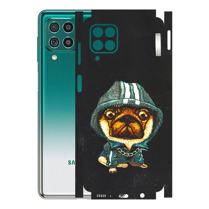 Samsung M/F/Note/Flip and C Phone Skins (All Models) - Puppy N Hoodie - 3D Embossed Finish (L-90) Samsung Galaxy F62