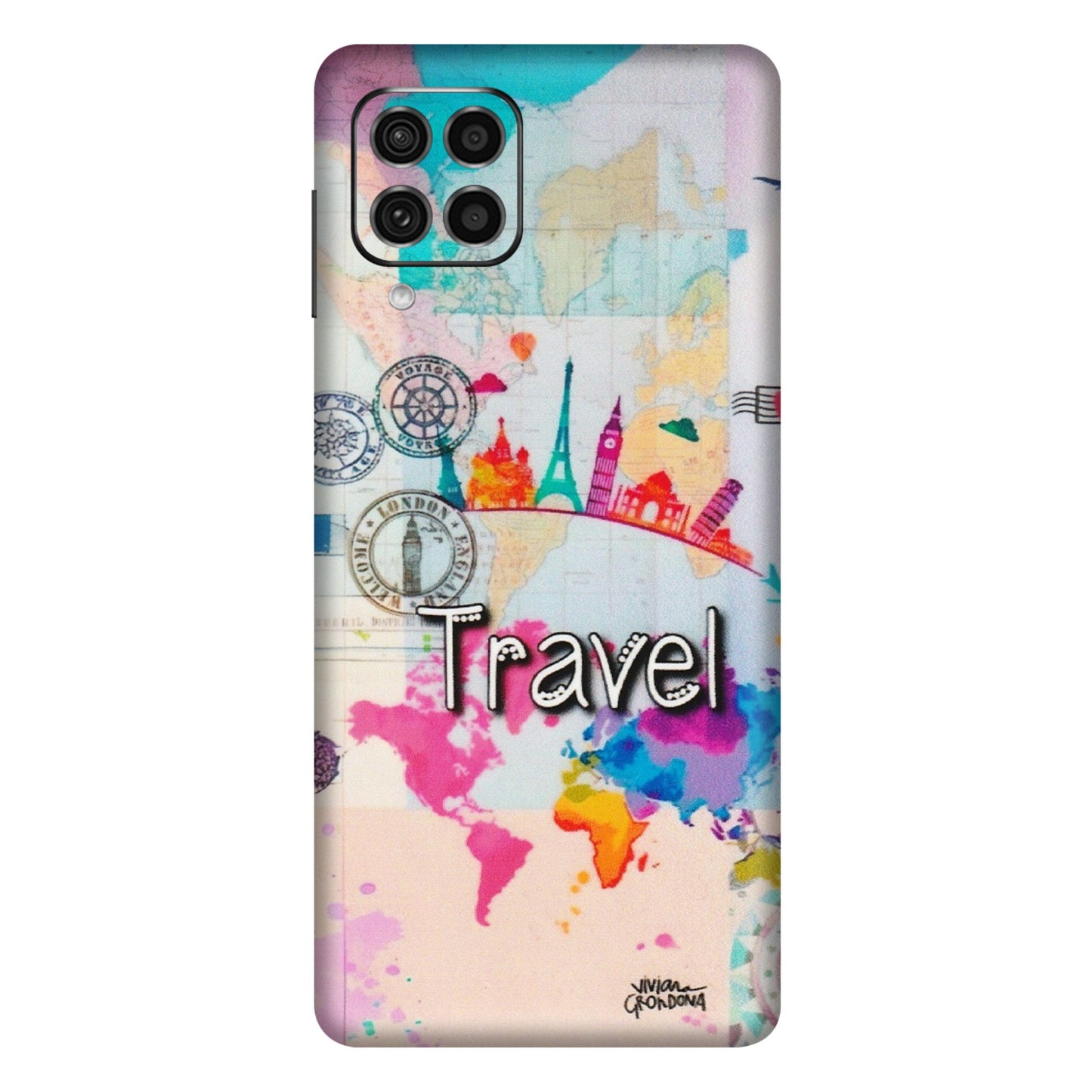 Samsung M/F/Note/Flip and C Phone Skins (All Models) - Travel The Wonders - Matte Finish (M-108) Samsung Galaxy F62