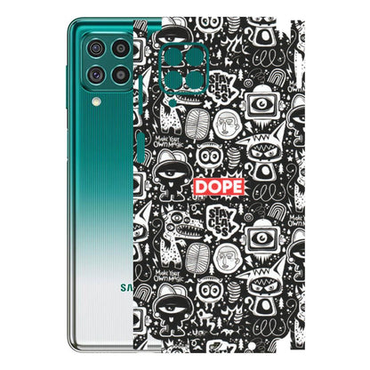 Samsung M/F/Note/Flip and C Phone Skins (All Models) - Dope Stay Classy Black Doodles - Matte Finish (M-126) Samsung Galaxy F62