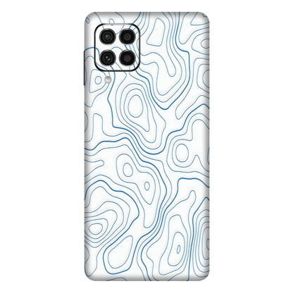 Samsung M/F/Note/Flip and C Phone Skins (All Models) - Blue And White Swirls - Matte Finish (M-139) Samsung Galaxy F62