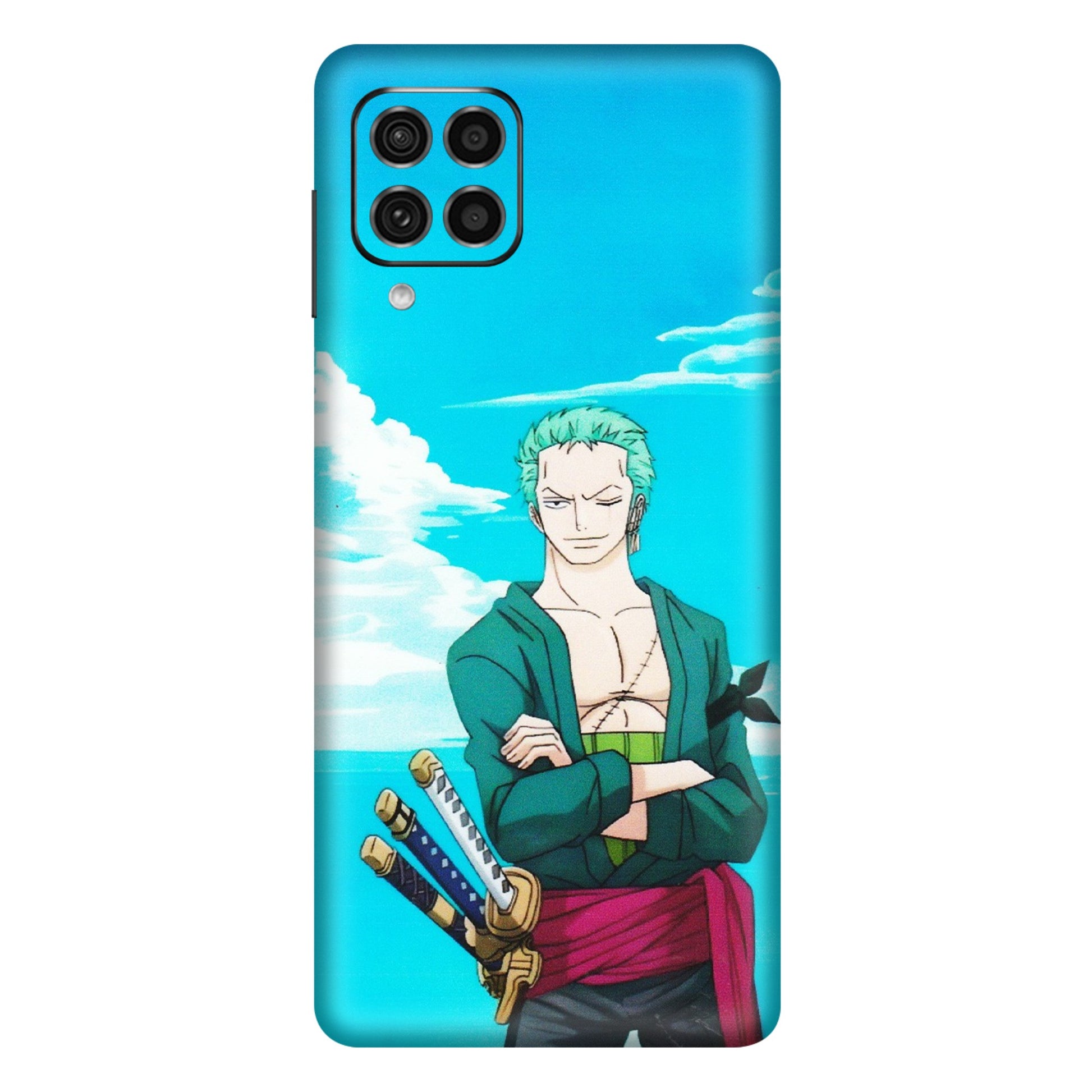 Samsung M/F/Note/Flip and C Phone Skins (All Models) - Cool Swordman Zoro Anime - Matte Finish (M-143) Samsung Galaxy F62