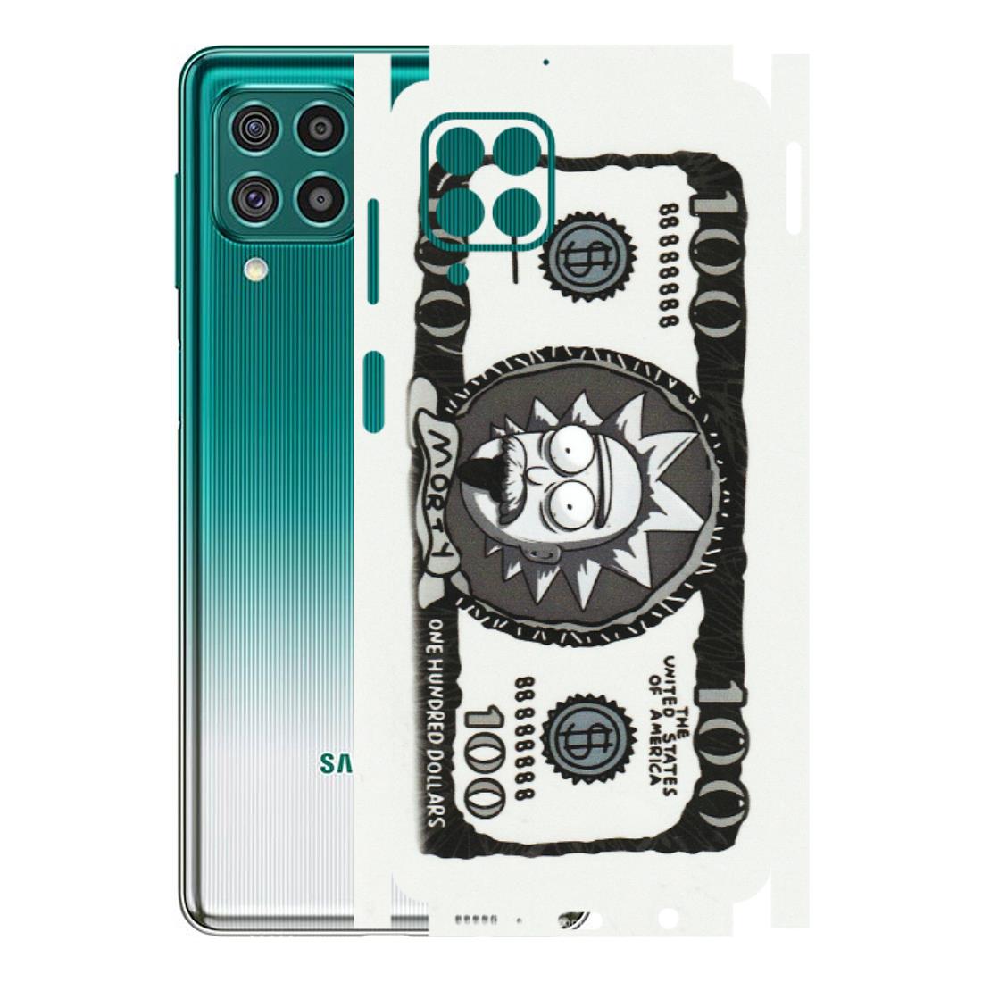 Samsung M/F/Note/Flip and C Phone Skins (All Models) - Rick And Morty Hundred Dollar Anime - Matte Finish (M-161) Samsung Galaxy F62