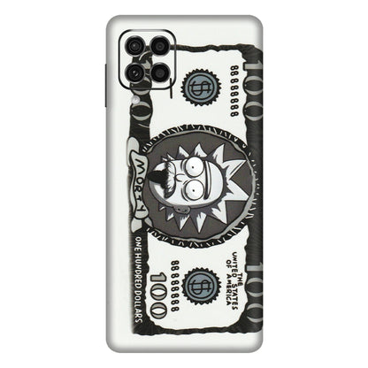 Samsung M/F/Note/Flip and C Phone Skins (All Models) - Rick And Morty Hundred Dollar Anime - Matte Finish (M-161) Samsung Galaxy F62