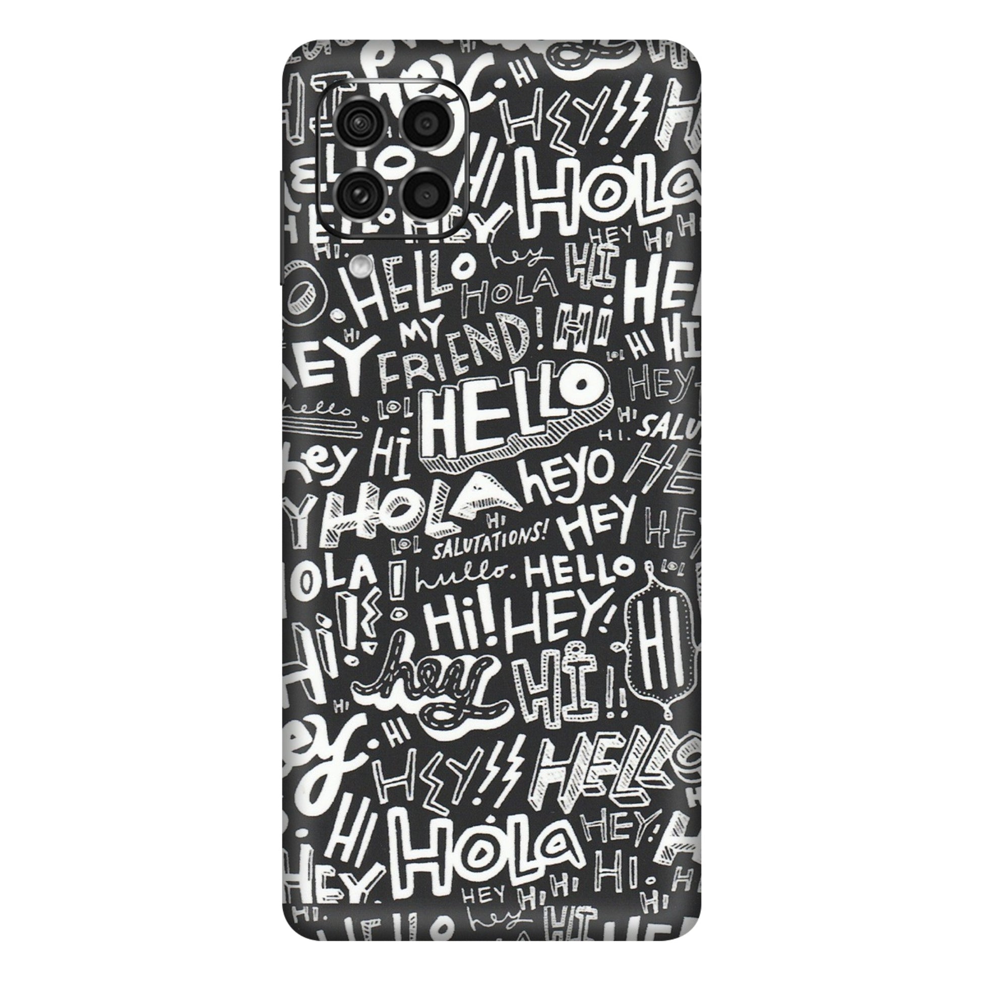 Samsung M/F/Note/Flip and C Phone Skins (All Models) - Hi Hello Doodles - Matte Finish (M-25) Samsung Galaxy F62