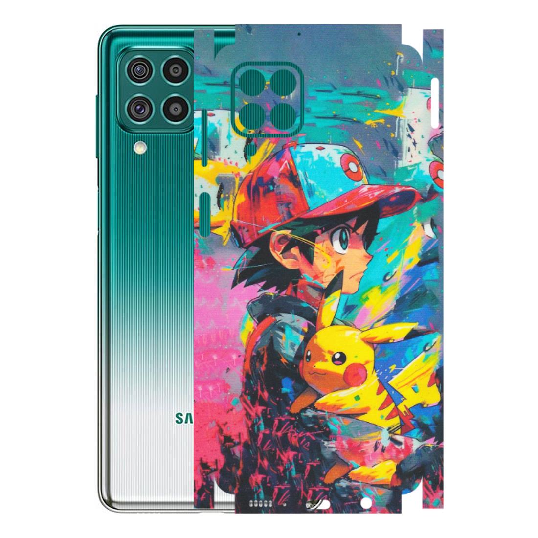 Samsung M/F/Note/Flip and C Phone Skins (All Models) - Ash & Pikachu - Matte Finish (M-26) Samsung Galaxy F62