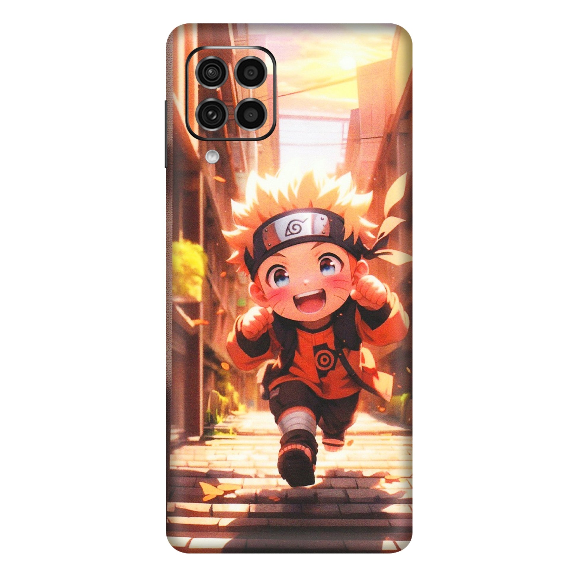 Samsung M/F/Note/Flip and C Phone Skins (All Models) - Naruto Cute Toon Running - Matte Finish (M-04) Samsung Galaxy F62