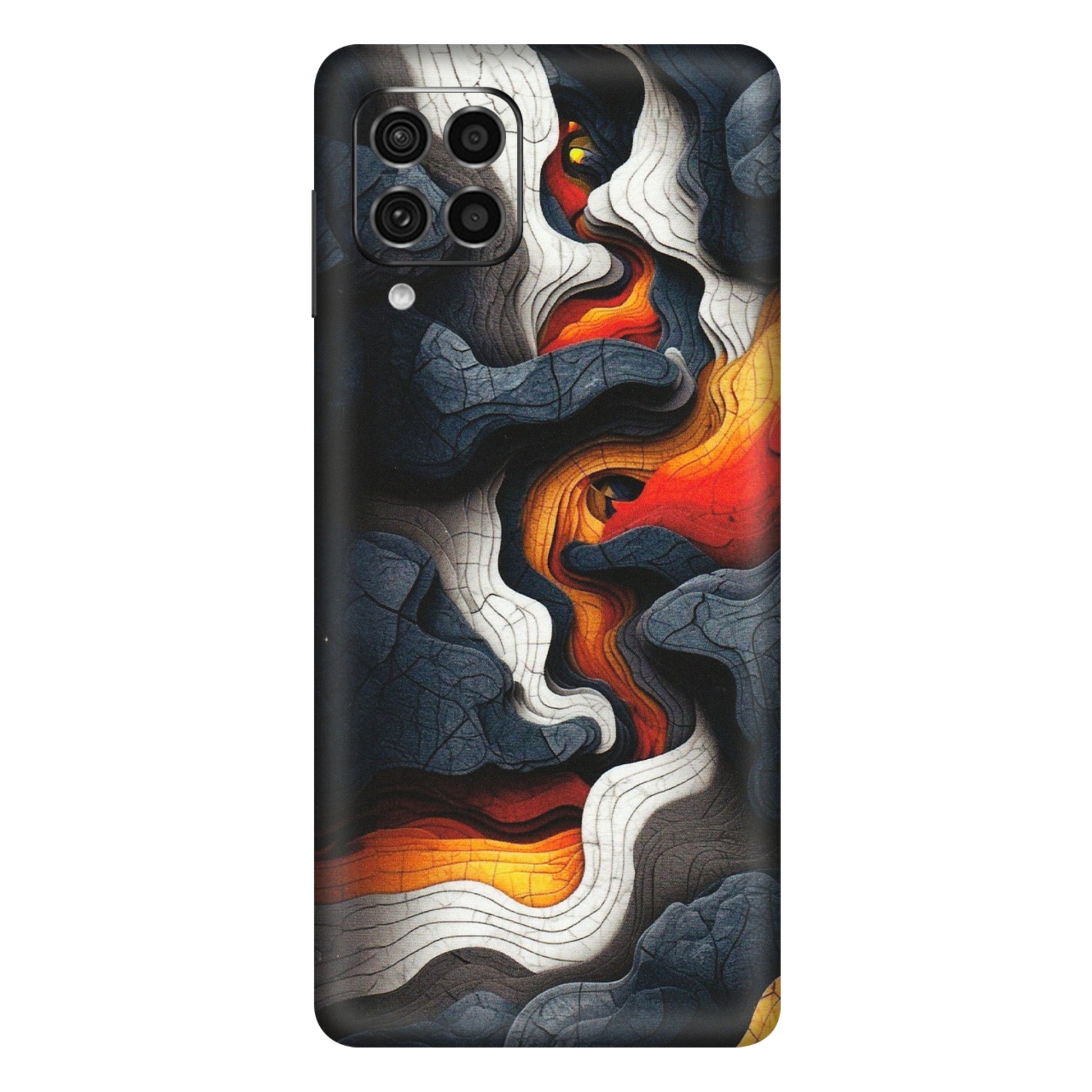 Samsung M/F/Note/Flip and C Phone Skins (All Models) - Abstract Volcanic Layers - Matte Finish (M-52) Samsung Galaxy F62