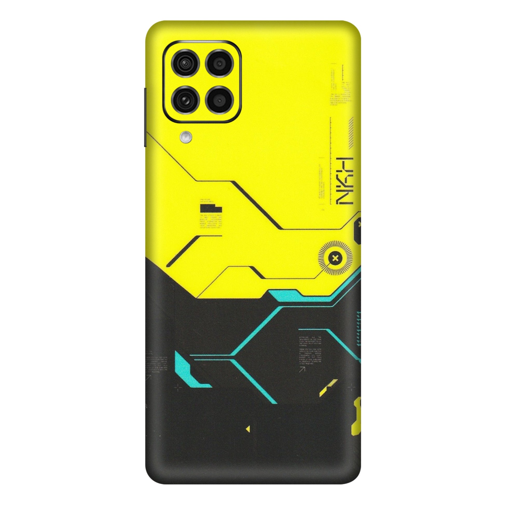 Samsung M/F/Note/Flip and C Phone Skins (All Models) - Black Yellow Technica - Matte Finish (M-53) Samsung Galaxy F62