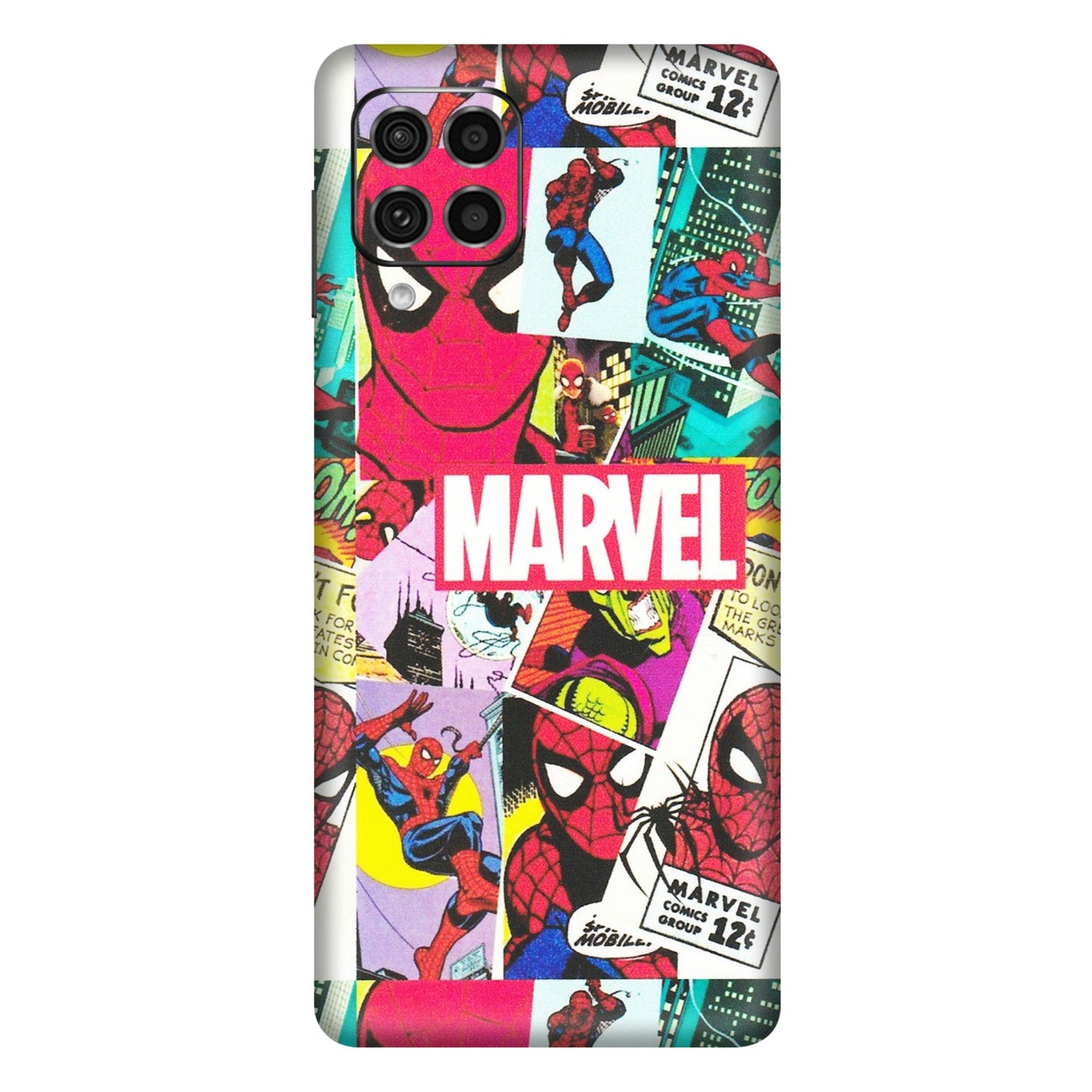 Samsung M/F/Note/Flip and C Phone Skins (All Models) - Marvel Comic Spiderman Grafitti - Matte Finish (M-72) Samsung Galaxy F62