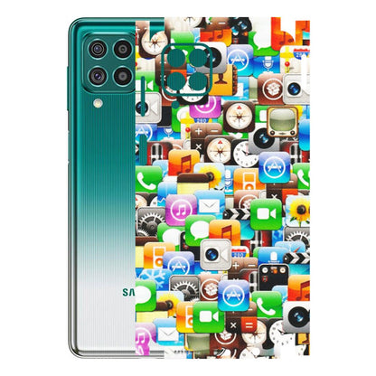 Samsung M/F/Note/Flip and C Phone Skins (All Models) - All Apple Icons - Matte Finish (M-93) Samsung Galaxy F62