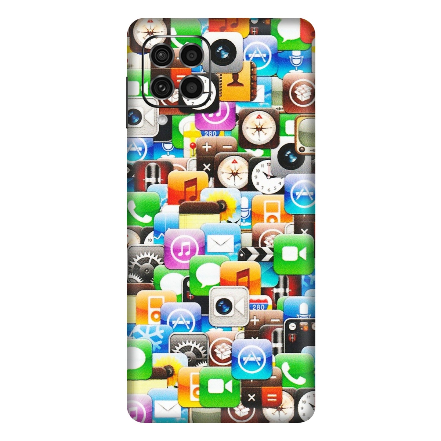 Samsung M/F/Note/Flip and C Phone Skins (All Models) - All Apple Icons - Matte Finish (M-93) Samsung Galaxy F62
