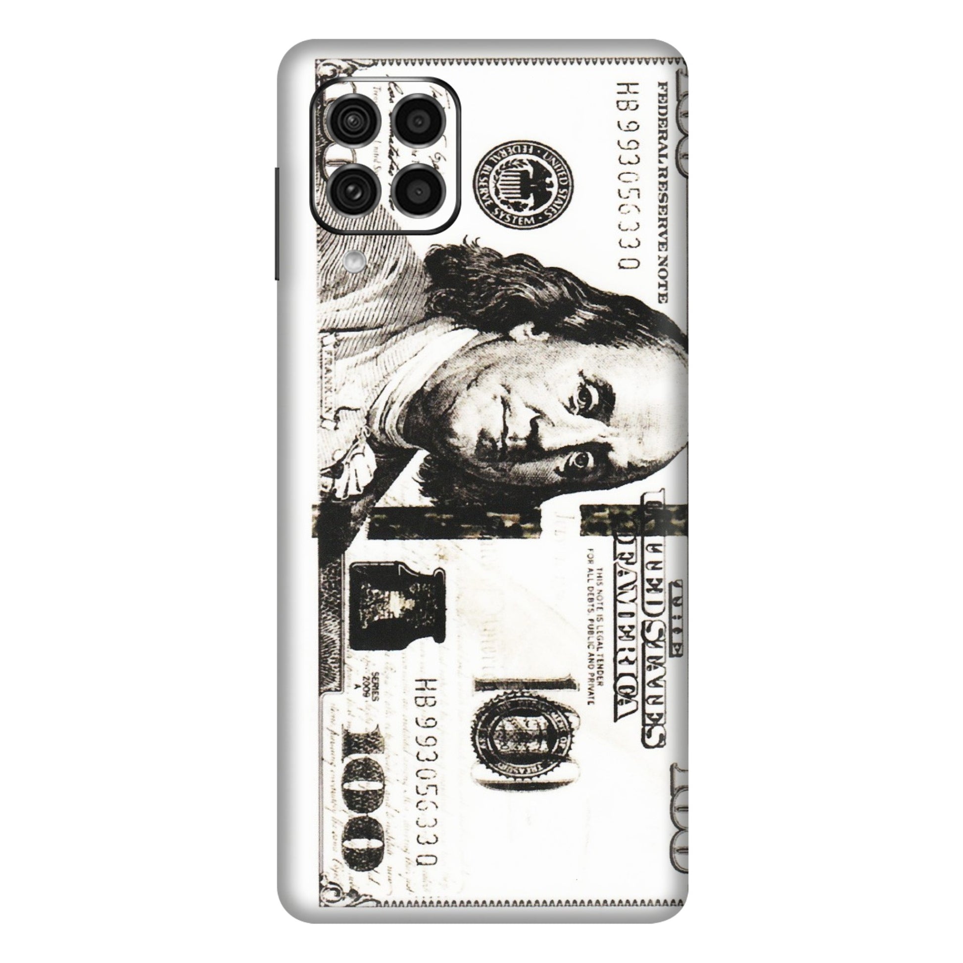 Samsung M/F/Note/Flip and C Phone Skins (All Models) - 100 Dollar Currency - Transparent Finish (T-01) Samsung Galaxy F62