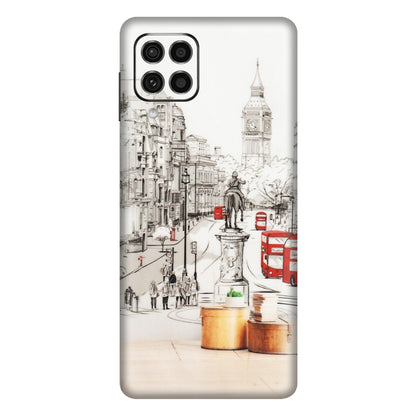 Samsung M/F/Note/Flip and C Phone Skins (All Models) - London Street - Transparent Finish (T-02) Samsung Galaxy F62