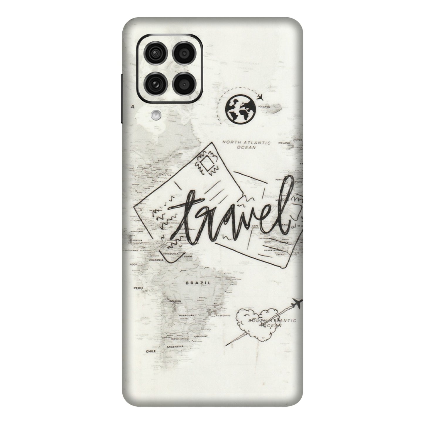 Samsung M/F/Note/Flip and C Phone Skins (All Models) - Travel Ticket - Transparent Finish (T-06) Samsung Galaxy F62