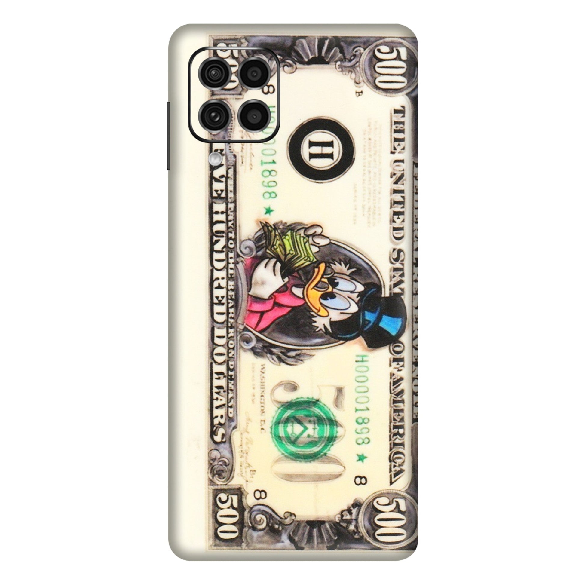 Samsung M/F/Note/Flip and C Phone Skins (All Models) - Five Hundred Dollar Duck - Transparent Finish (T-15) Samsung Galaxy F62