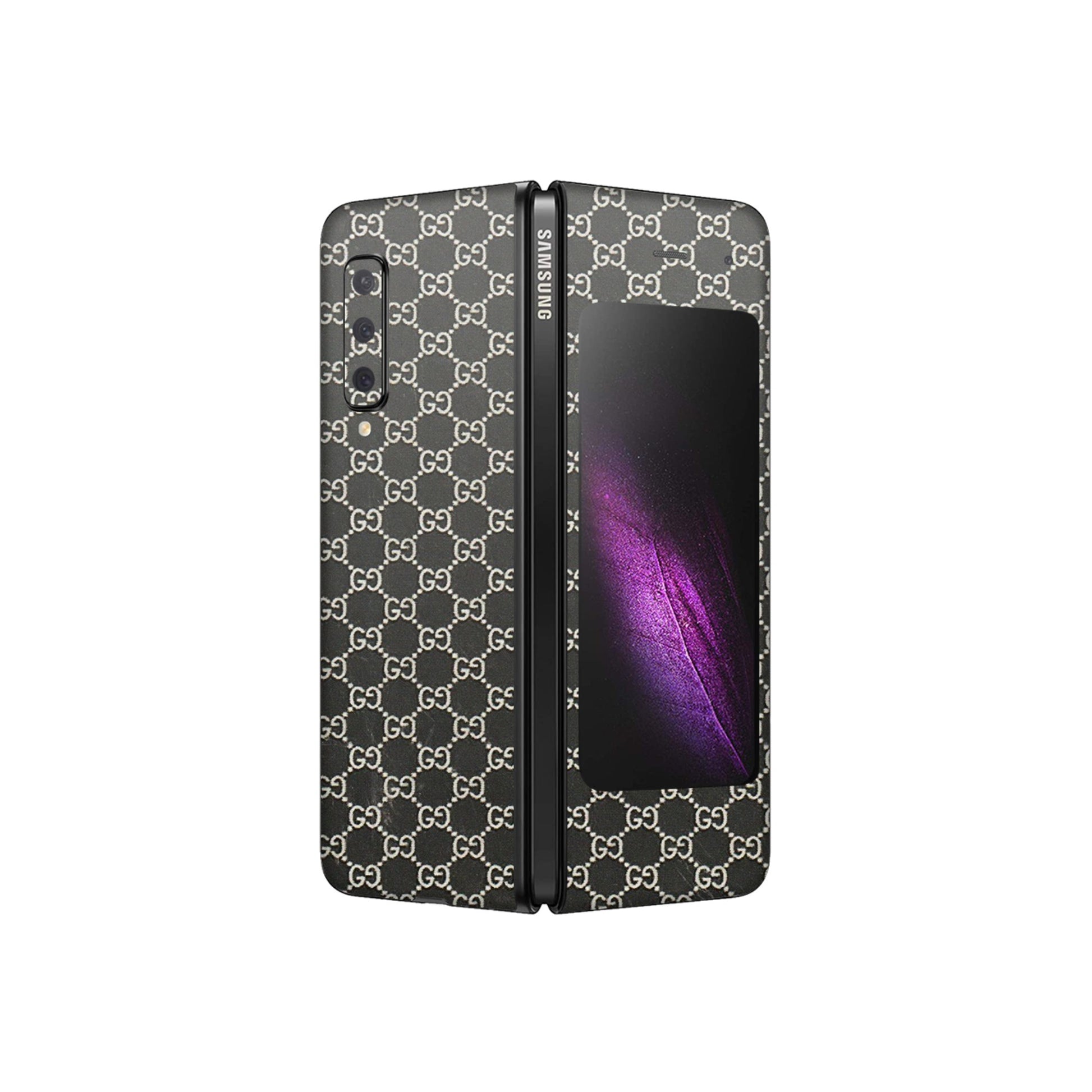 Samsung M/F/Note/Flip and C Phone Skins (All Models) - Black G Print - 3D Embossed Finish (L-109) Samsung Galaxy Fold