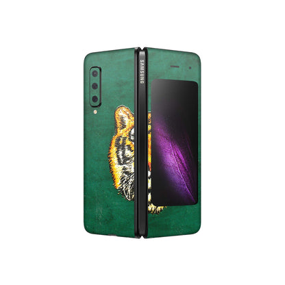 Samsung M/F/Note/Flip and C Phone Skins (All Models) - Leather Feel Tiger - 3D Embossed Finish (L-111) Samsung Galaxy Fold