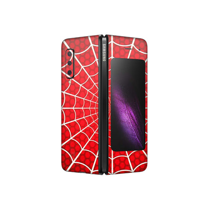Samsung M/F/Note/Flip and C Phone Skins (All Models) - Classic Spidey Web - 3D Embossed Finish (L-115) Samsung Galaxy Fold