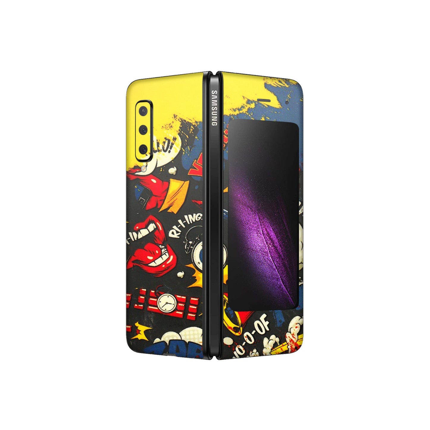 Samsung M/F/Note/Flip and C Phone Skins (All Models) - Pacific Doodle Art - 3D Embossed Finish (L-120) Samsung Galaxy Fold