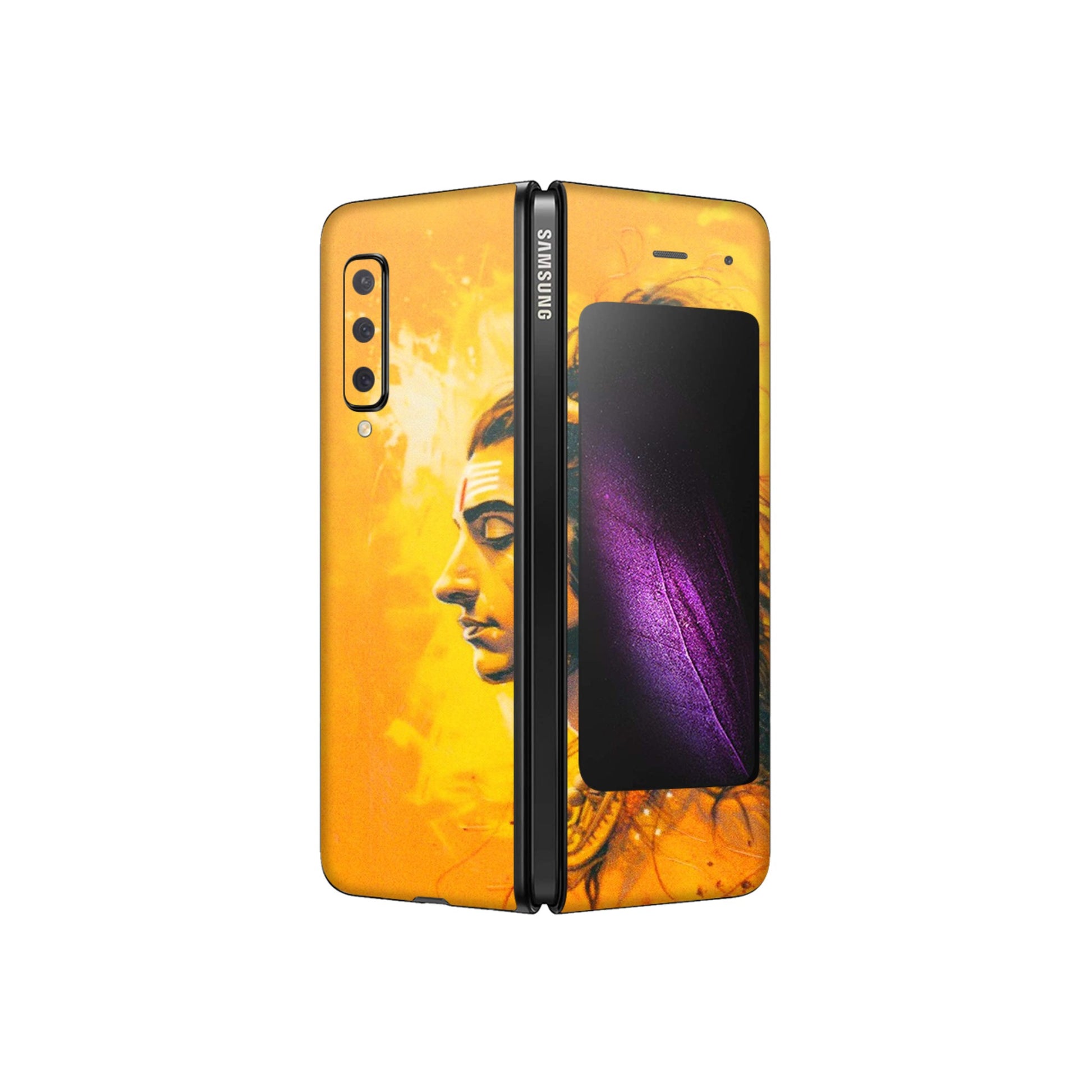 Samsung M/F/Note/Flip and C Phone Skins (All Models) - Shiv Shakti - 3D Embossed Finish (L-14) Samsung Galaxy Fold