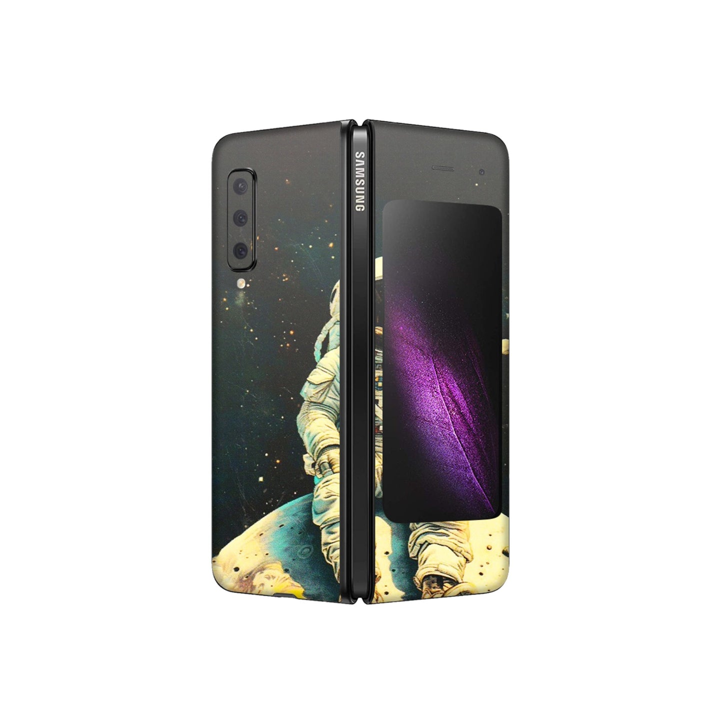 Samsung M/F/Note/Flip and C Phone Skins (All Models) - Astronaut in Space - 3D Embossed Finish (L-16) Samsung Galaxy Fold