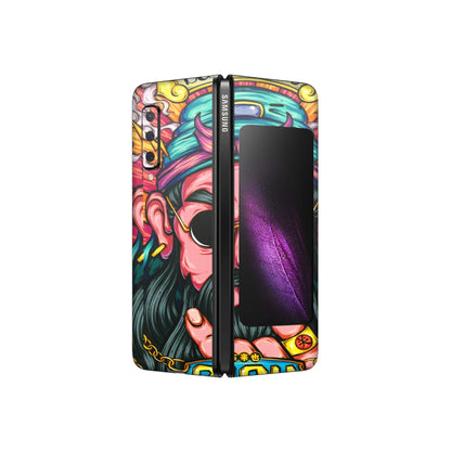 Samsung M/F/Note/Flip and C Phone Skins (All Models) - Battle King Dude Face - 3D Embossed Finish (L-178) Samsung Galaxy Fold